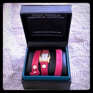 La Mer wrap watch in pink